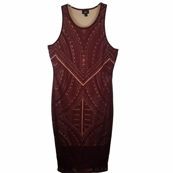 MOSSIMO LINED BURGANDY DRESS. SZ M. - Picture 1 of 16